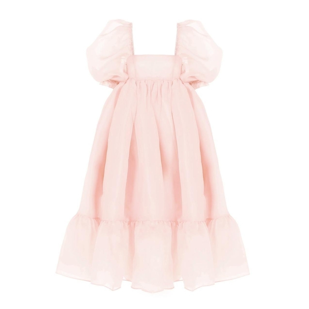 Selkie Peach Skin French Puff Dress